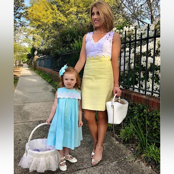 Lilly Pulitzer Sandi Stretch Shift Mini Dress Yellow/White Size 2 NEW - Picture 2 of 4